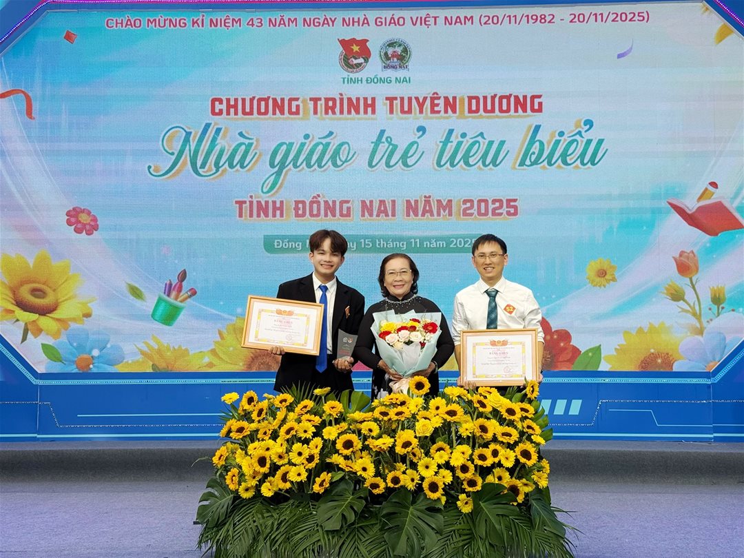 Giảng viên trẻ LHU được vinh danh tại Nhà giáo trẻ tiêu biểu Đồng Nai 2025